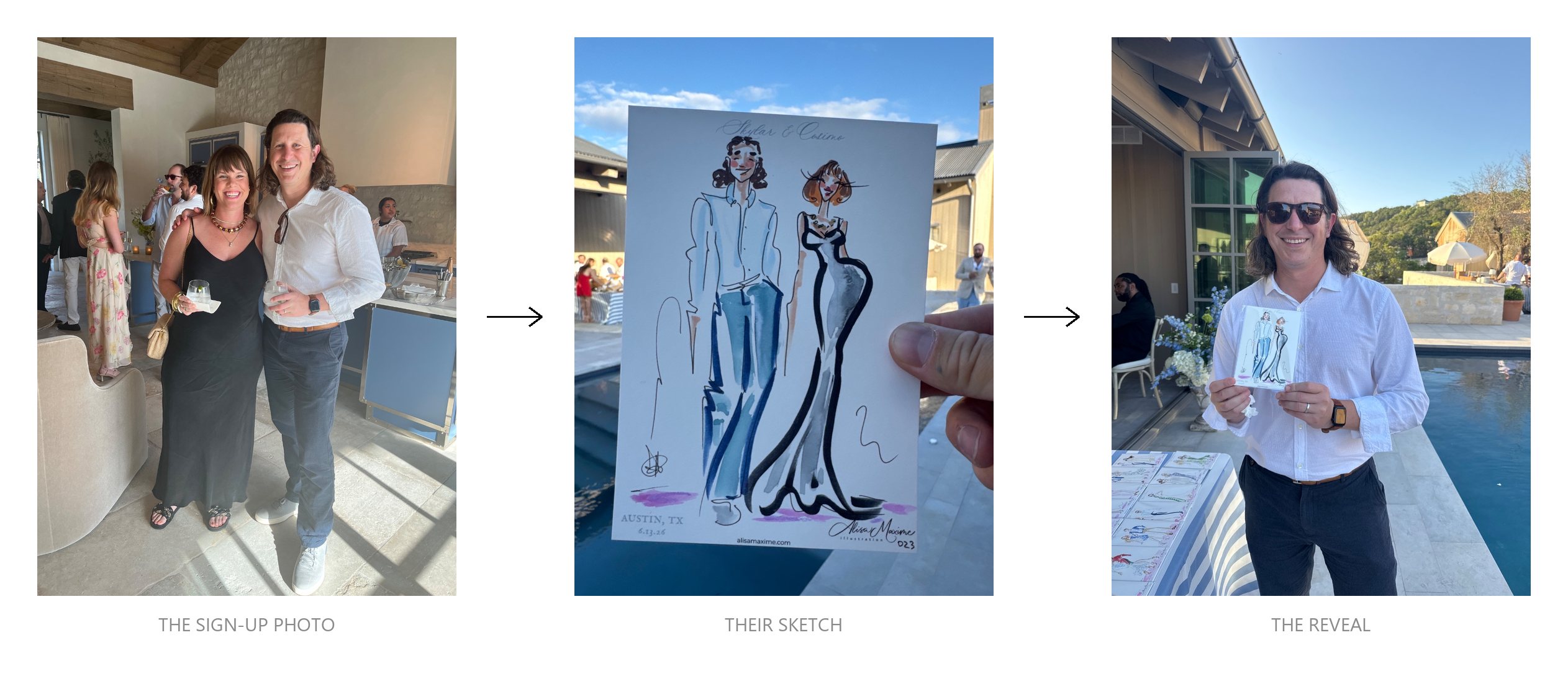 From the sign-up photo, to their sketch, to the reveal